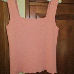 Peruvian Connection Pima Cotton Square Neck Tank Peach M